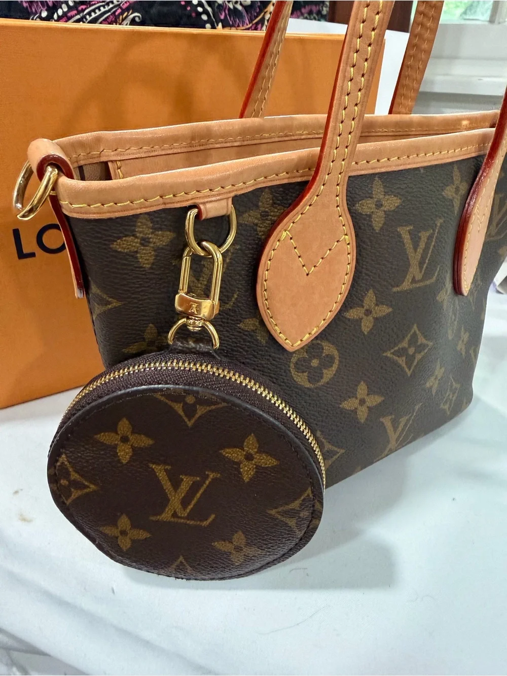 Louis Vuitton Neverful BB in Brown with Tan Trim